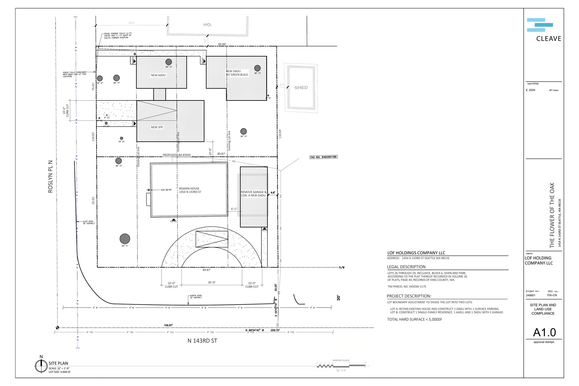 Site plan for 14308 Roslyn Pl N