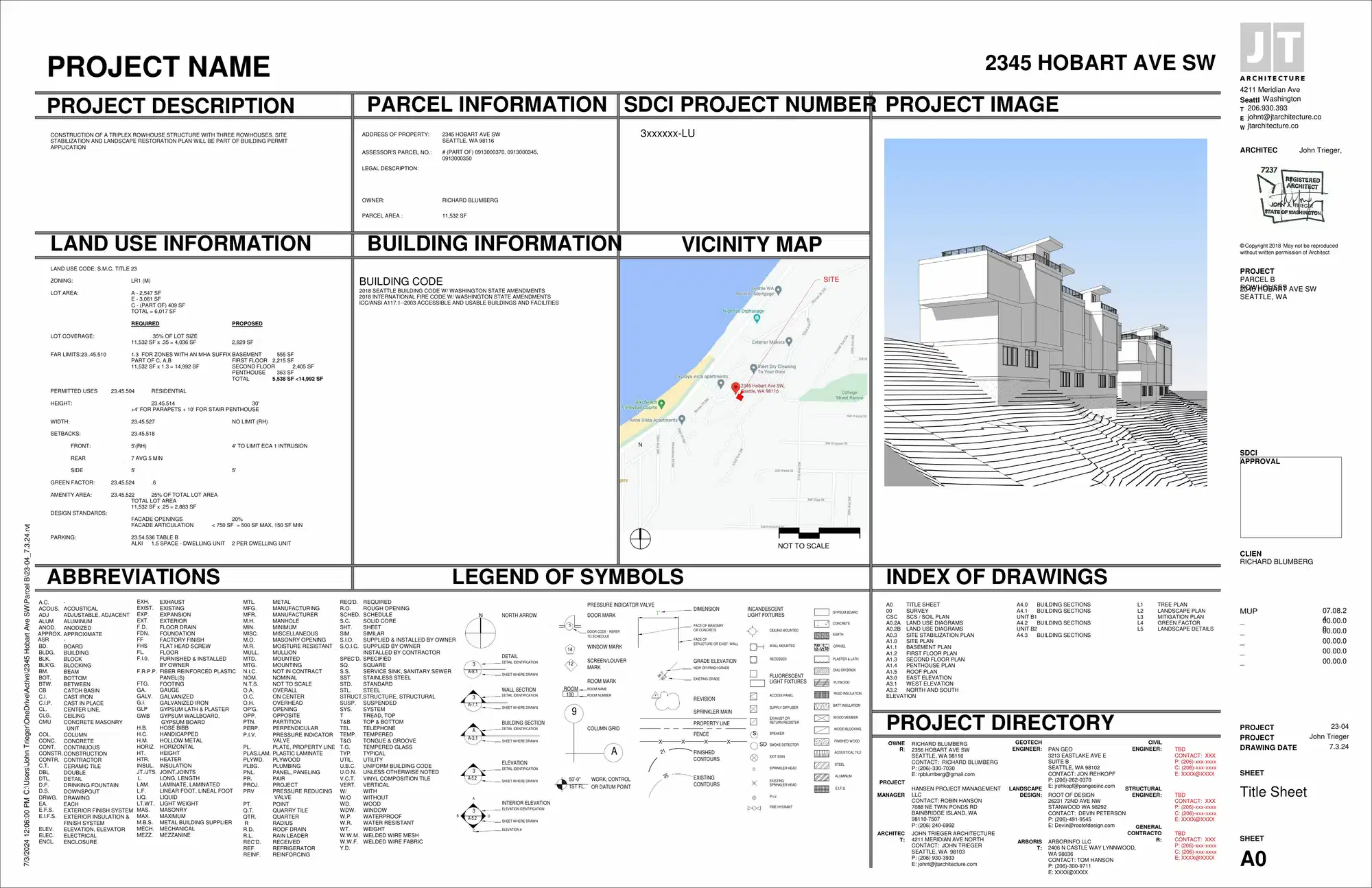 Site plan for 2345 Hobart Ave SW