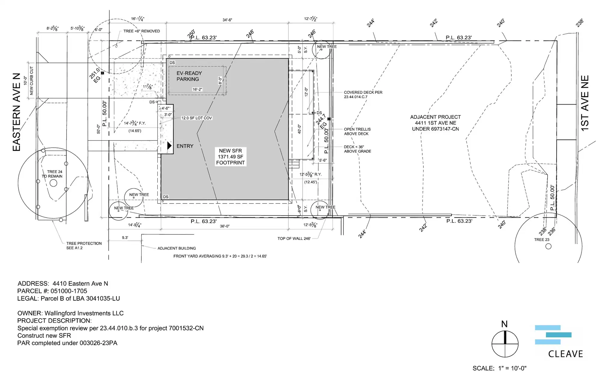 Site plan for 4410 Eastern Ave N