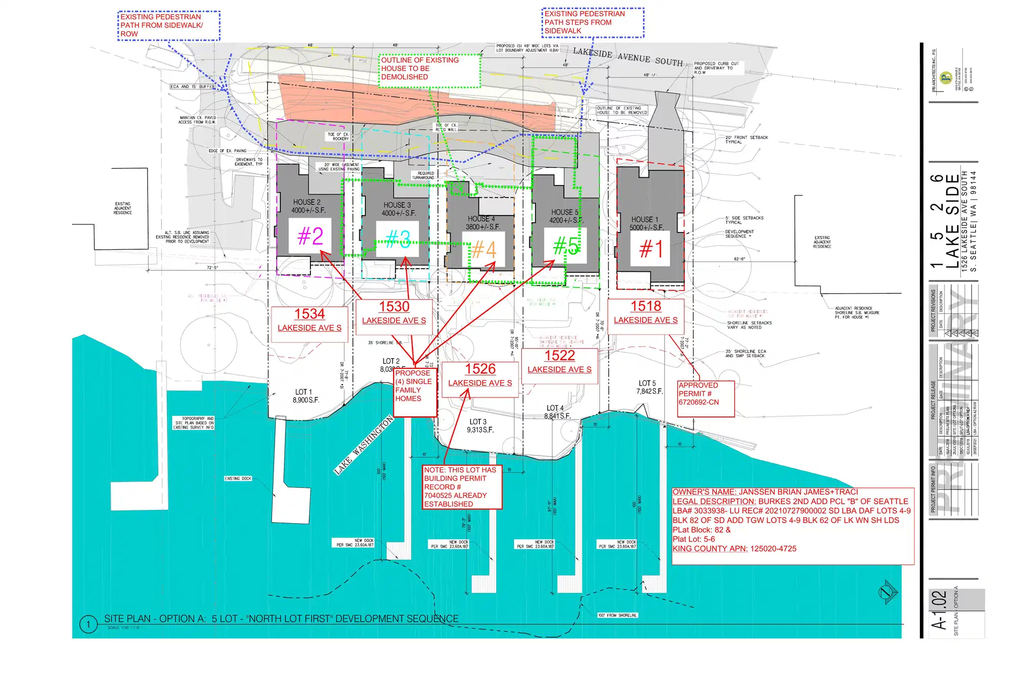 Site plan for 1522 Lakeside Ave S