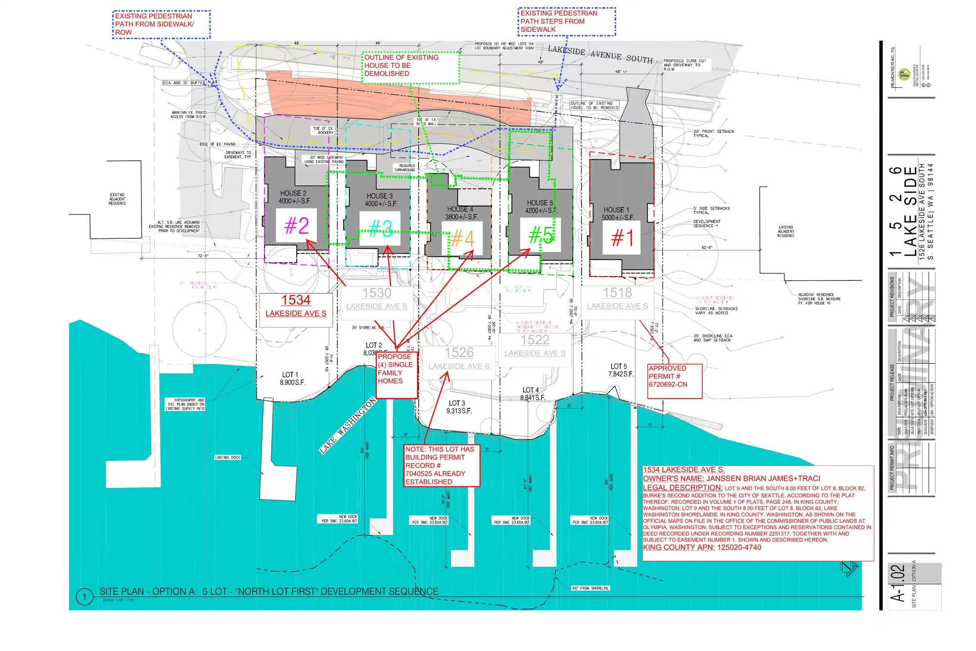 Site plan for 1534 Lakeside Ave S