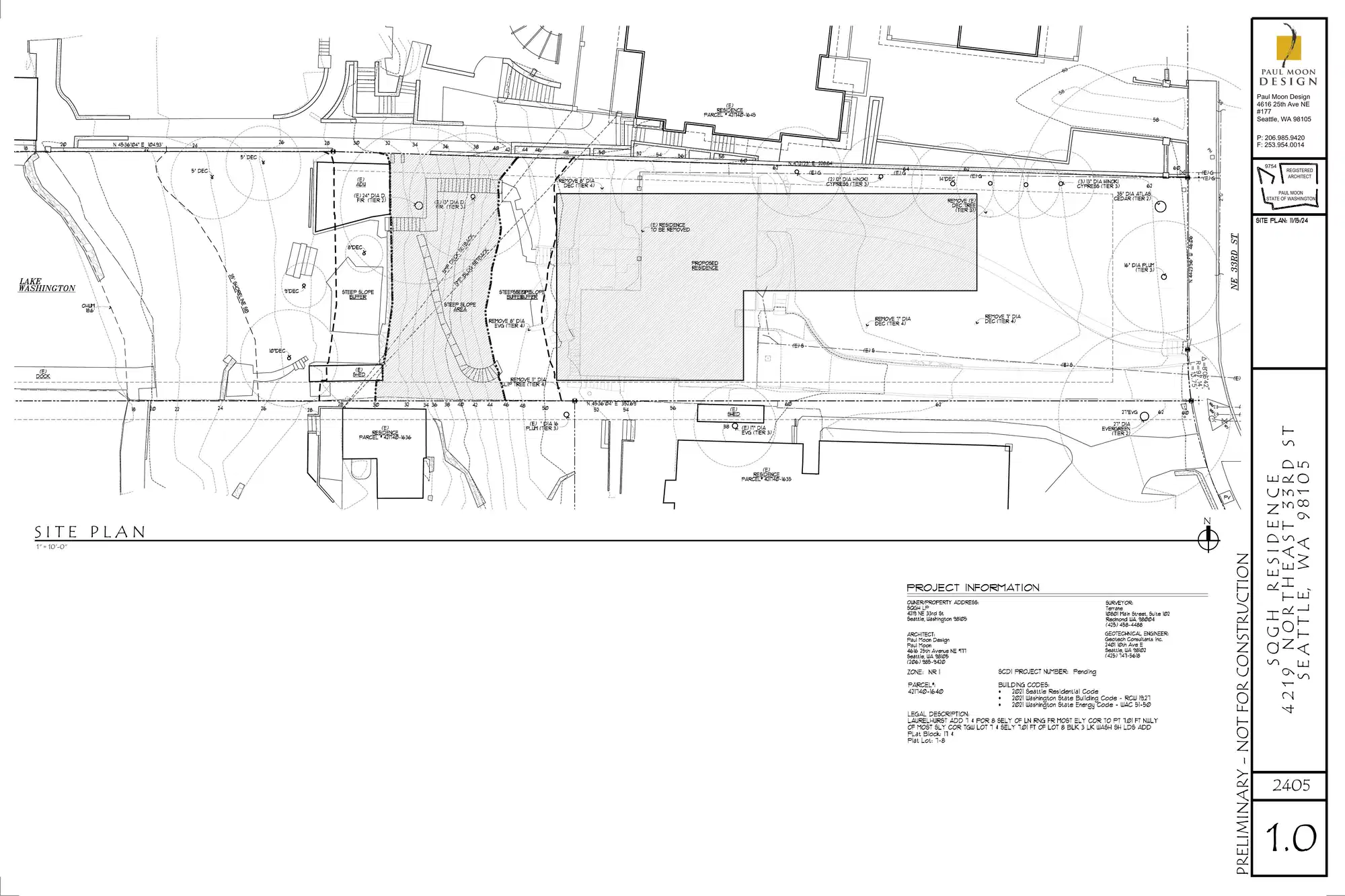 Site plan for 4219 NE 33rd St