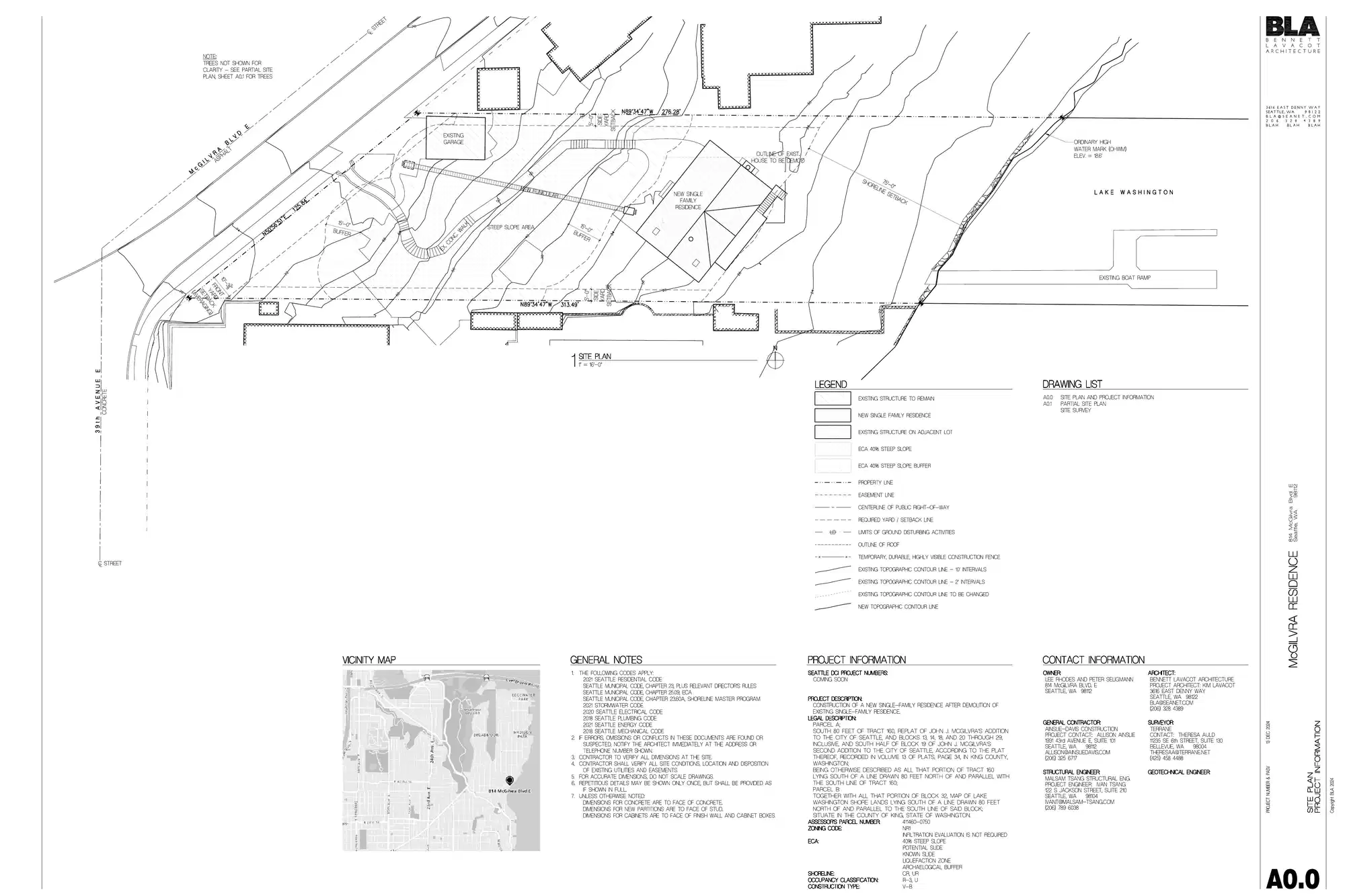 Site plan for 814 Mcgilvra Blvd E