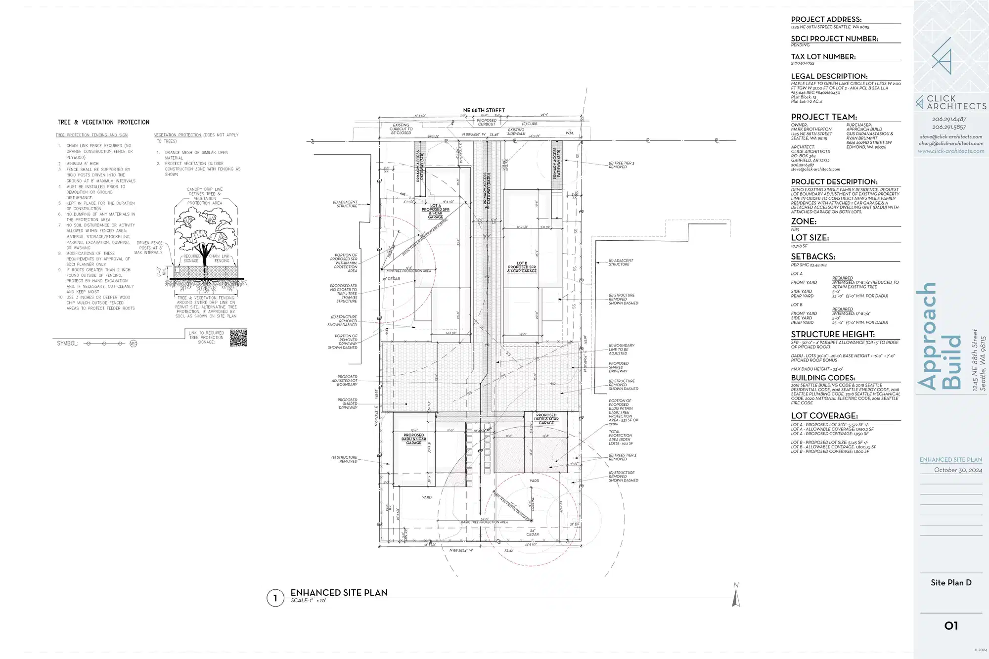 Site plan for 1245 NE 88th St