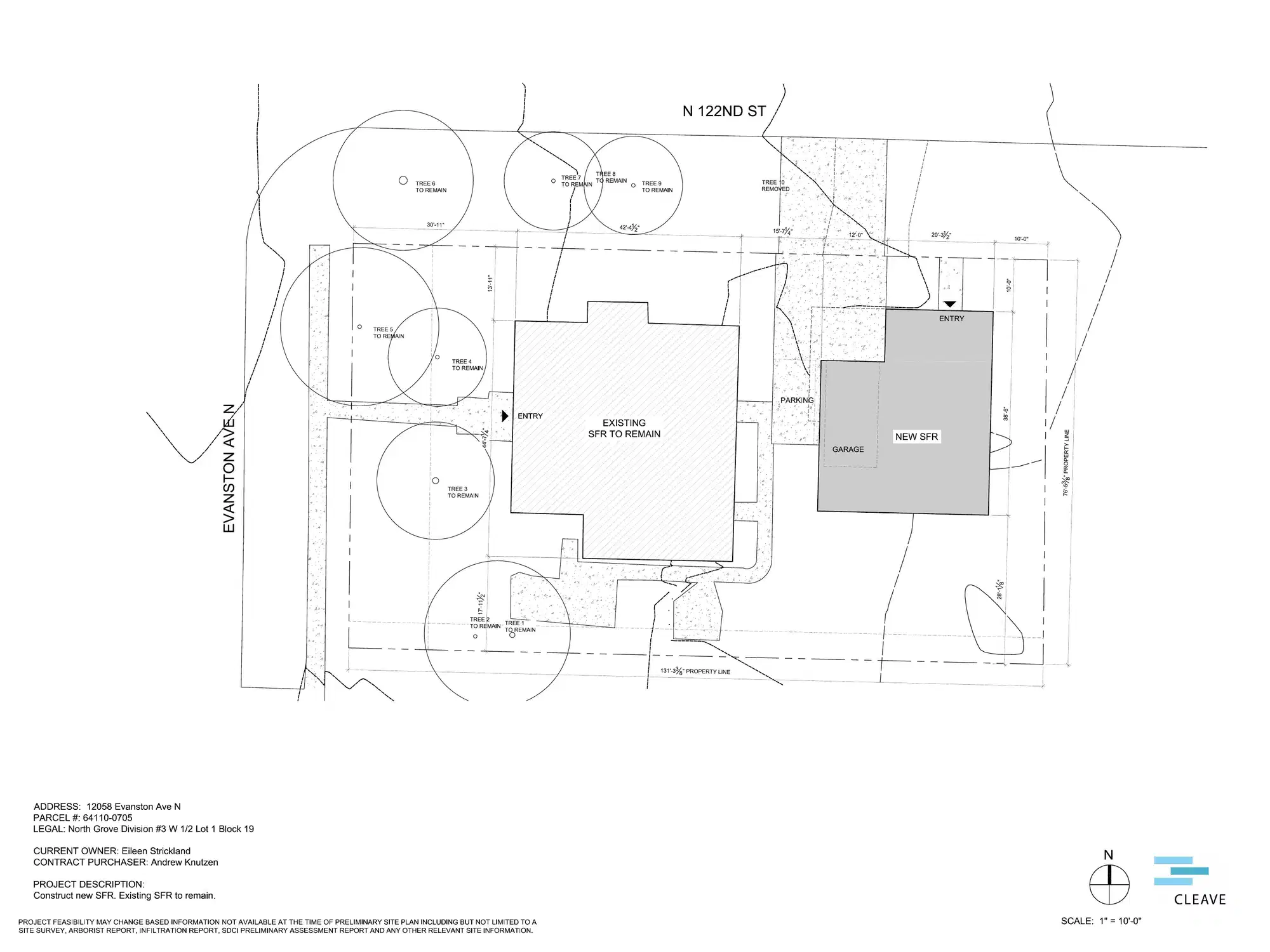 Site plan for 603 N 122nd St
