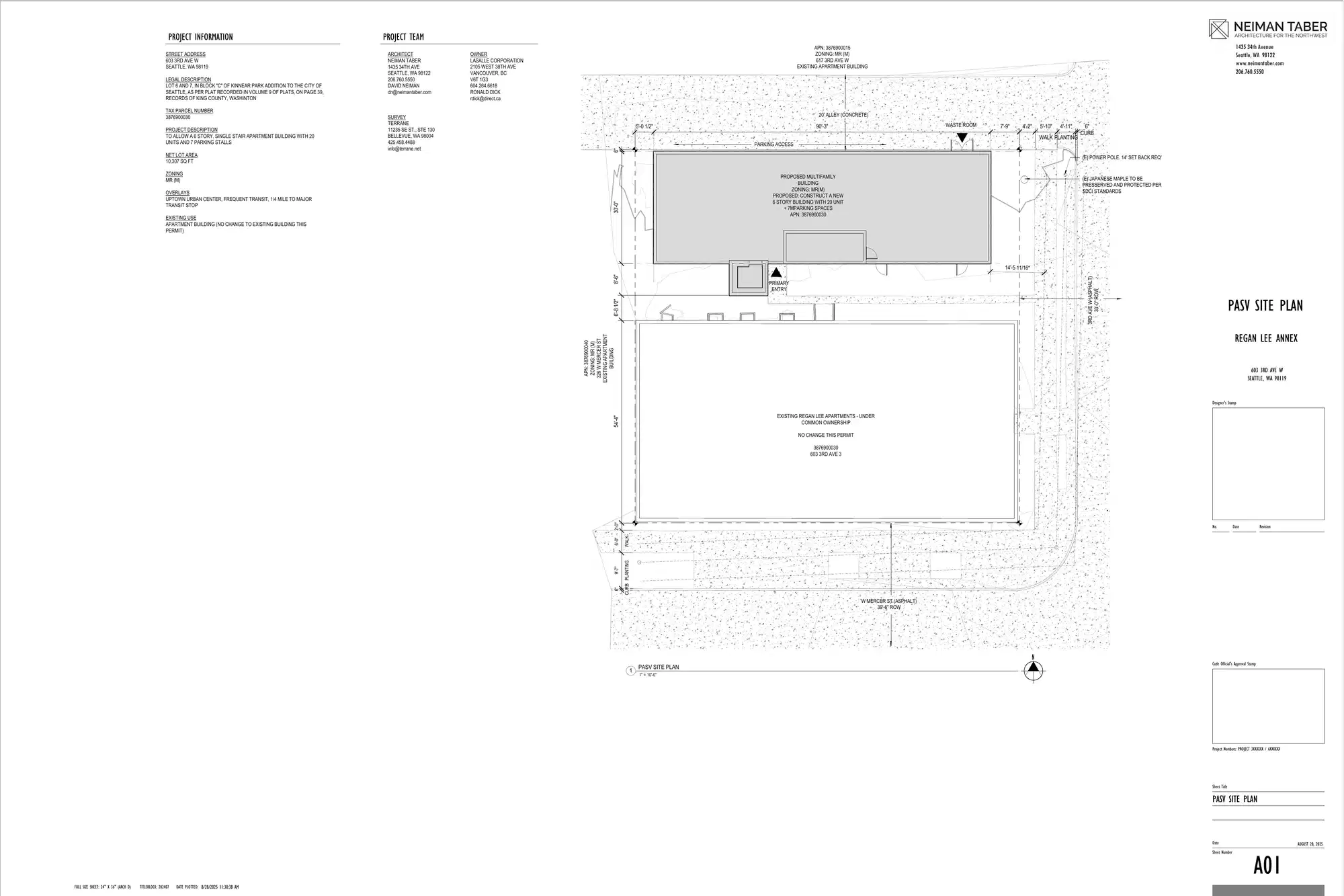 Site plan for 603 3rd Ave W
