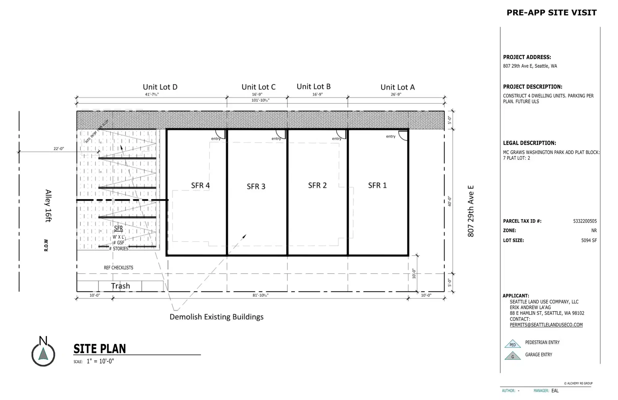 Site plan for 807 29th Ave E