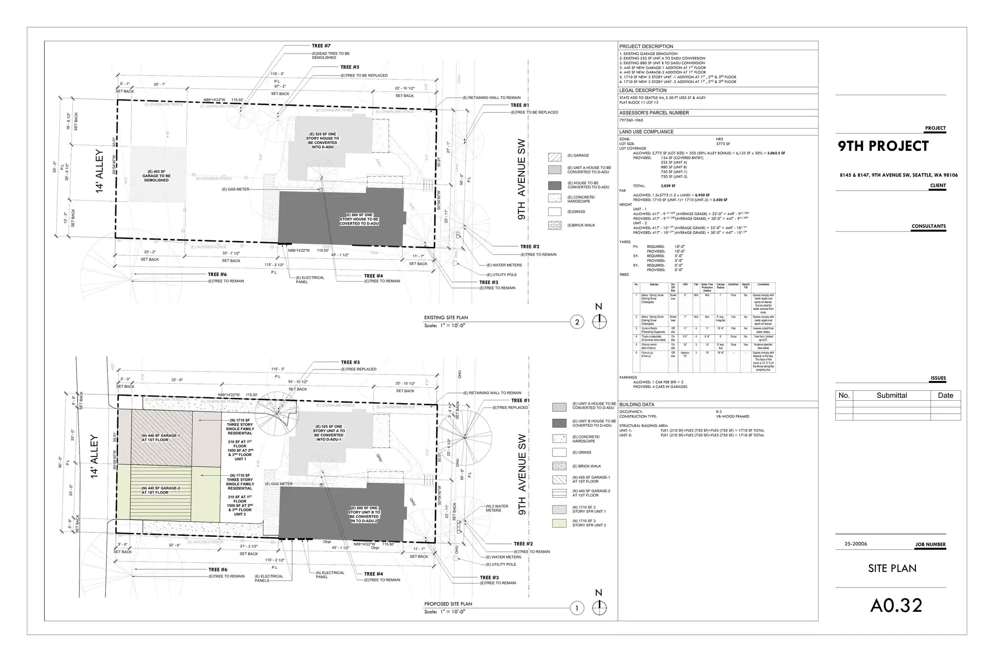 Site plan for 8147 9th Ave SW