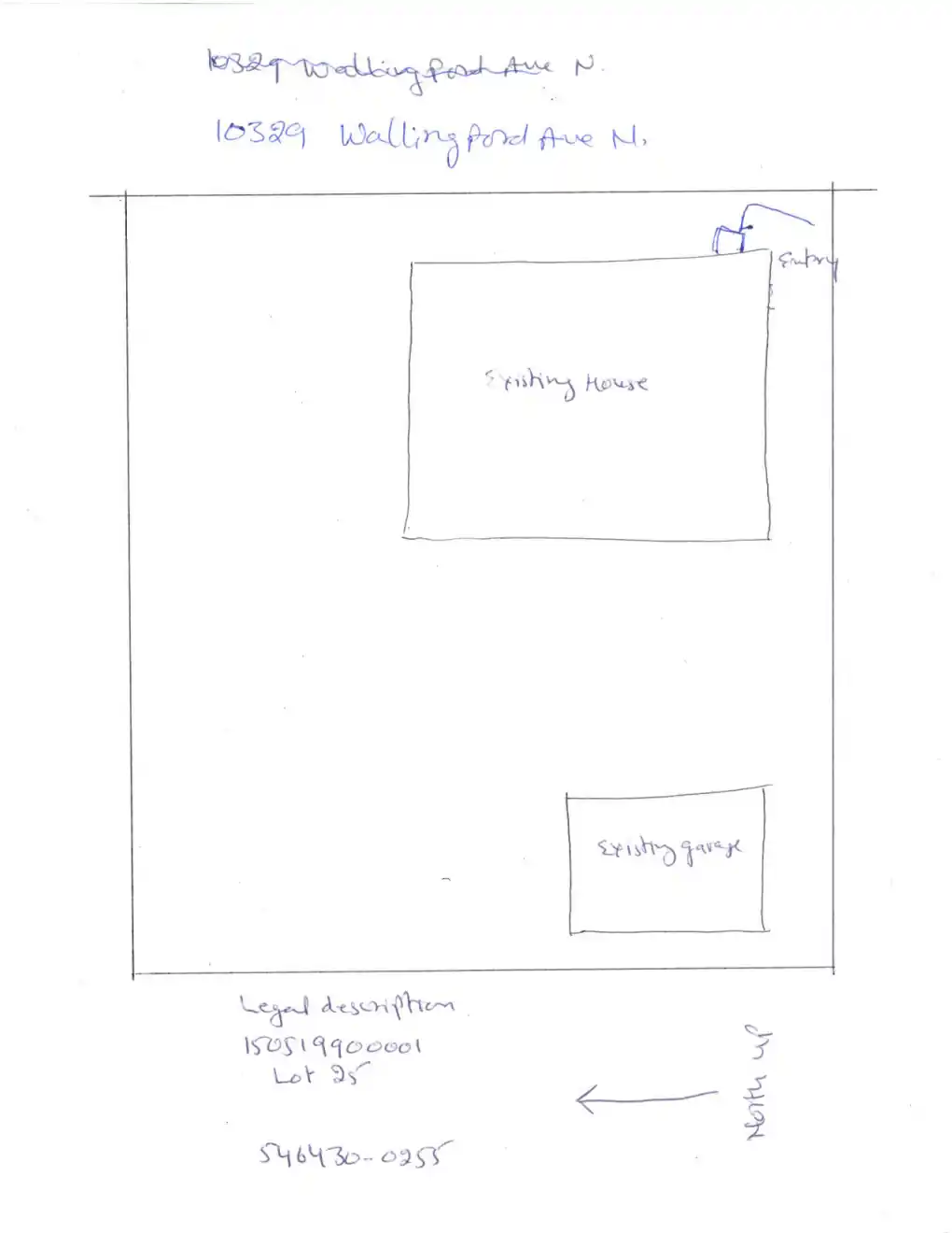Site plan for 10329 Wallingford Ave N