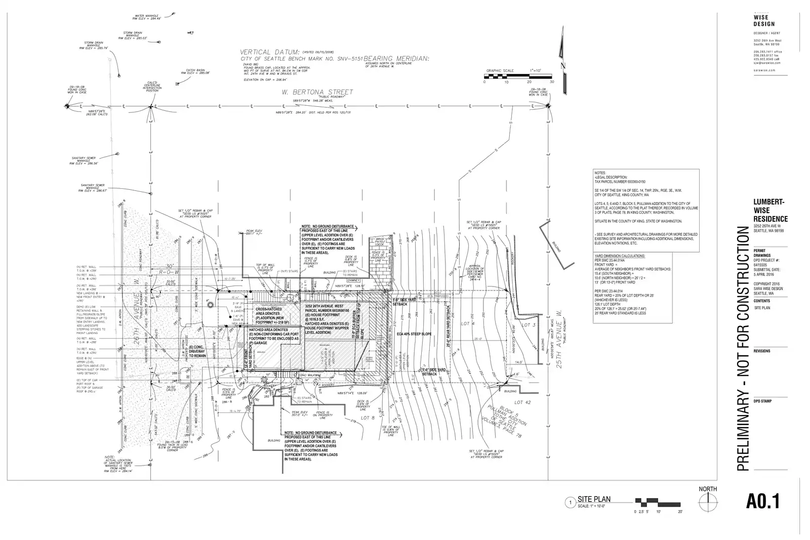 Site plan for 3252 26th Ave W