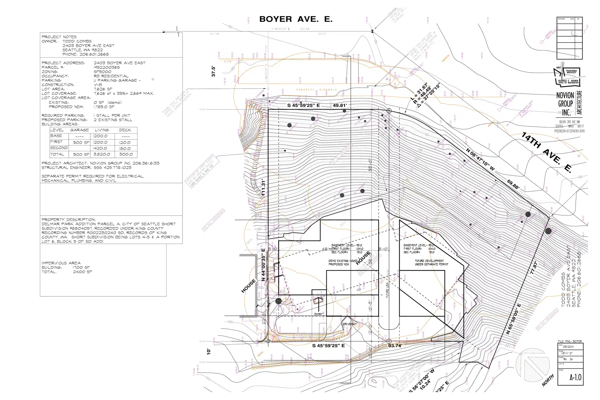 Site plan for 2405 Boyer Ave E