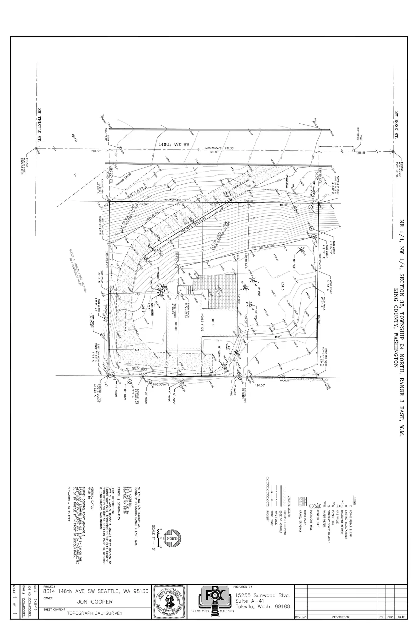 Site plan for 8314 46th Ave SW