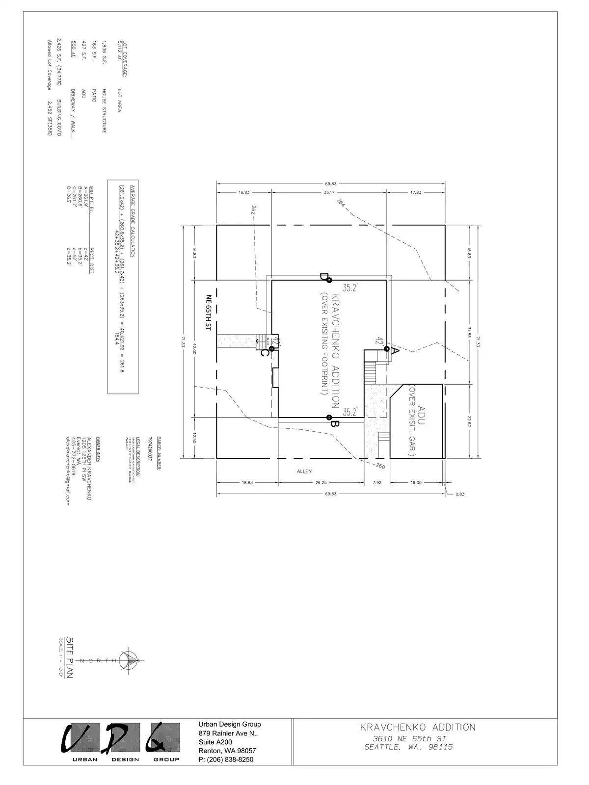 Site plan for 3610 NE 65th St