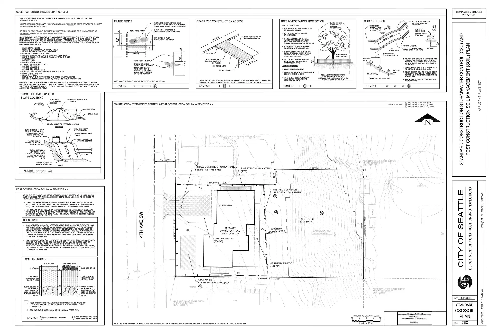 Site plan for 9018 4th Ave SW