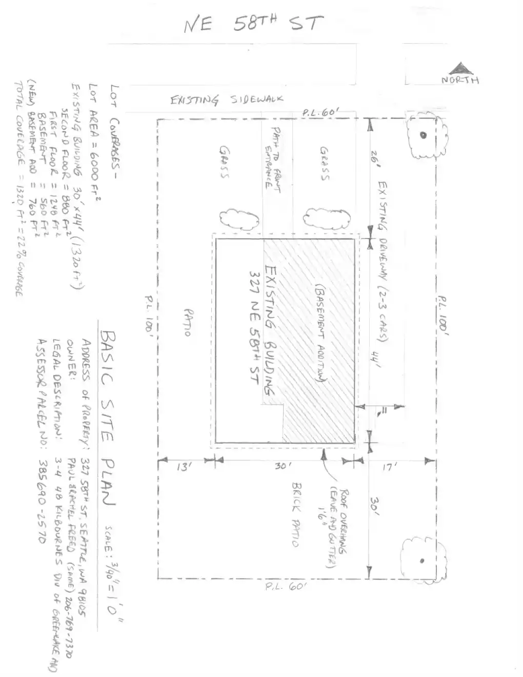 Site plan for 327 NE 58th St