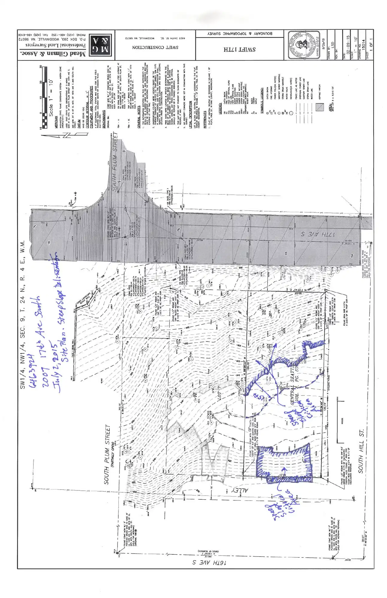 Site plan for 2007 17th Ave S