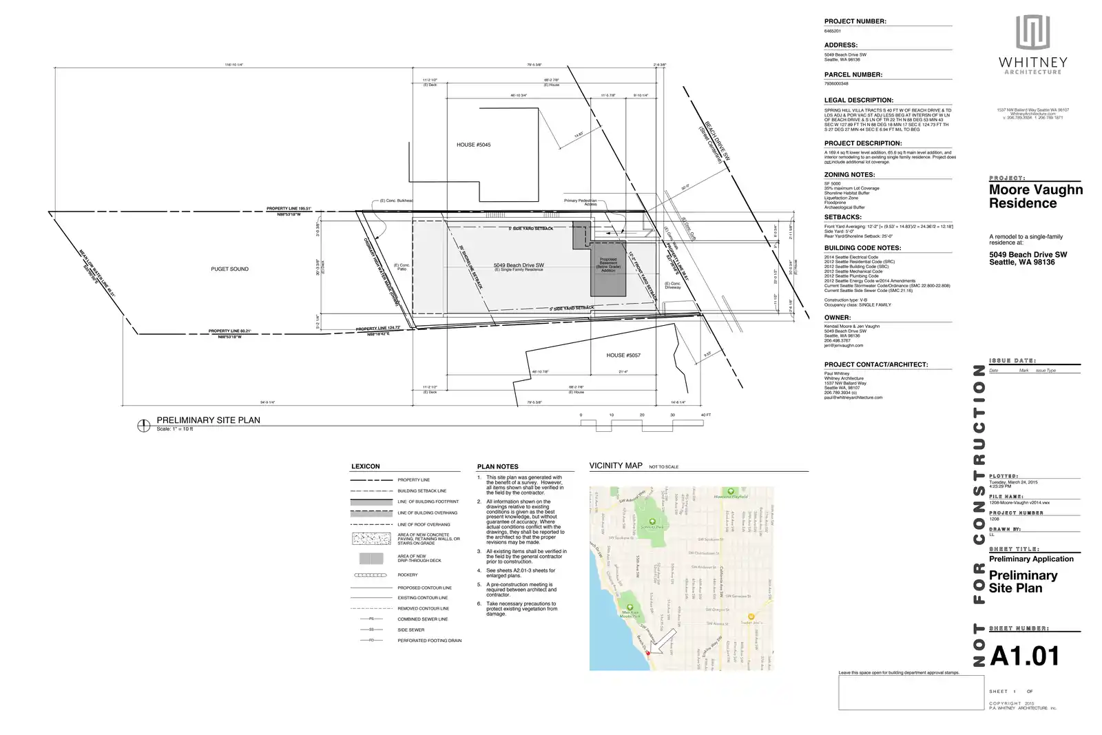 Site plan for 5049 Beach Dr SW