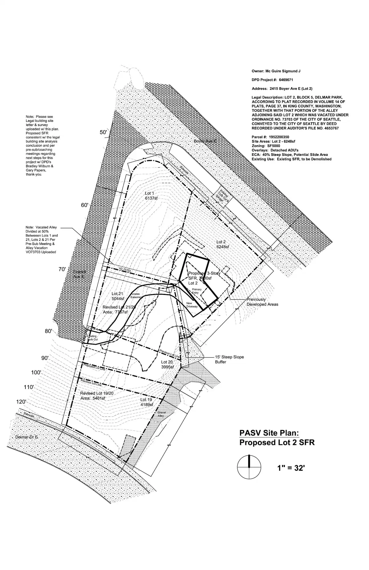 Site plan for 2415 Boyer Ave E