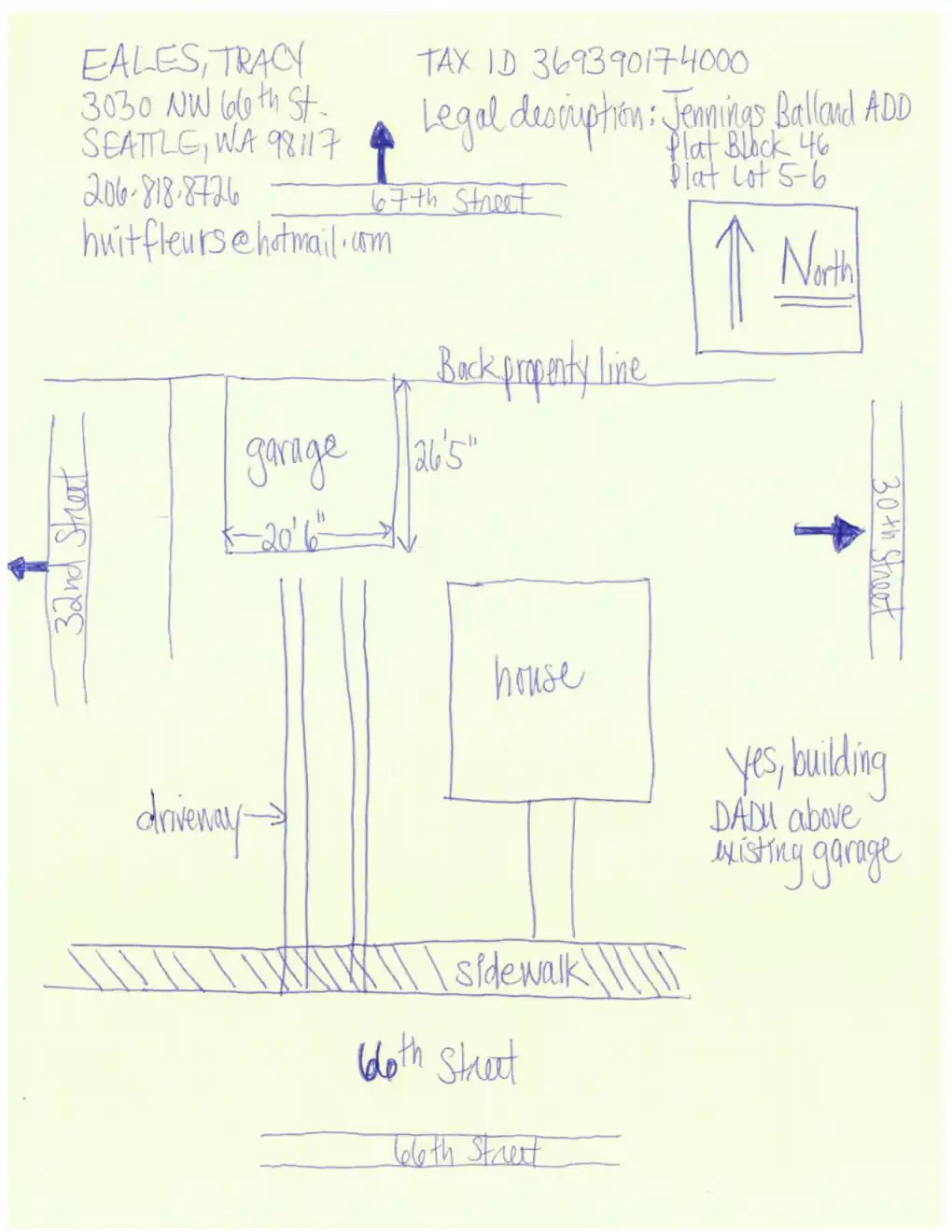 Site plan for 3030 NW 66th St