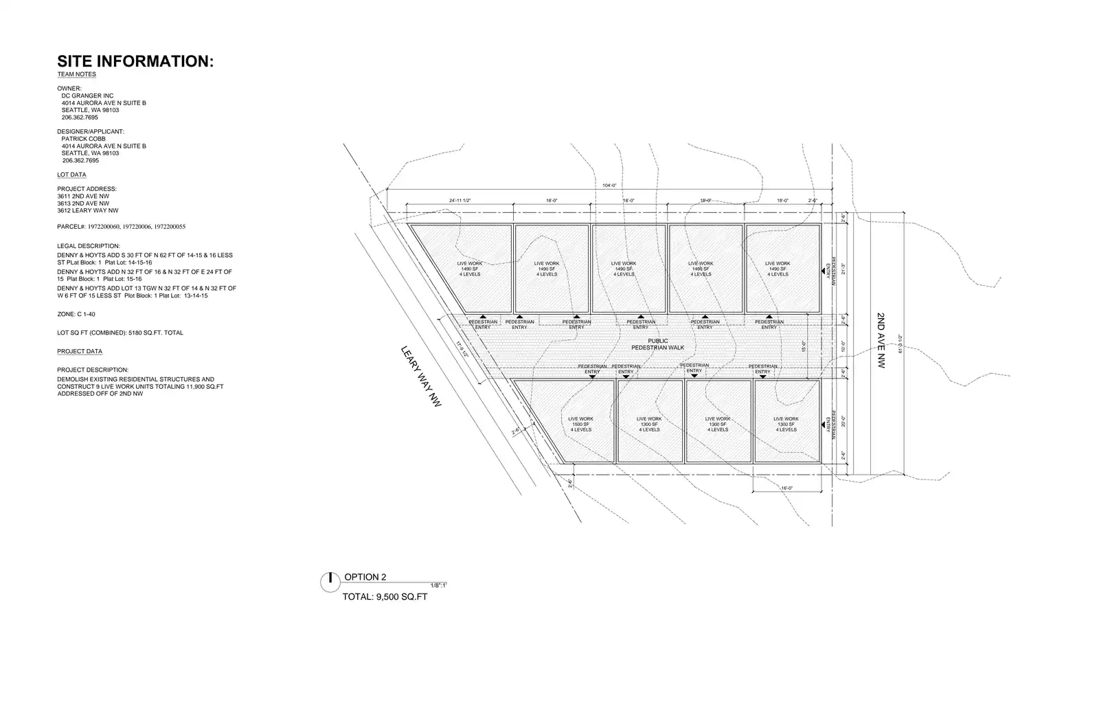 Site plan for 3611 2nd Ave NW