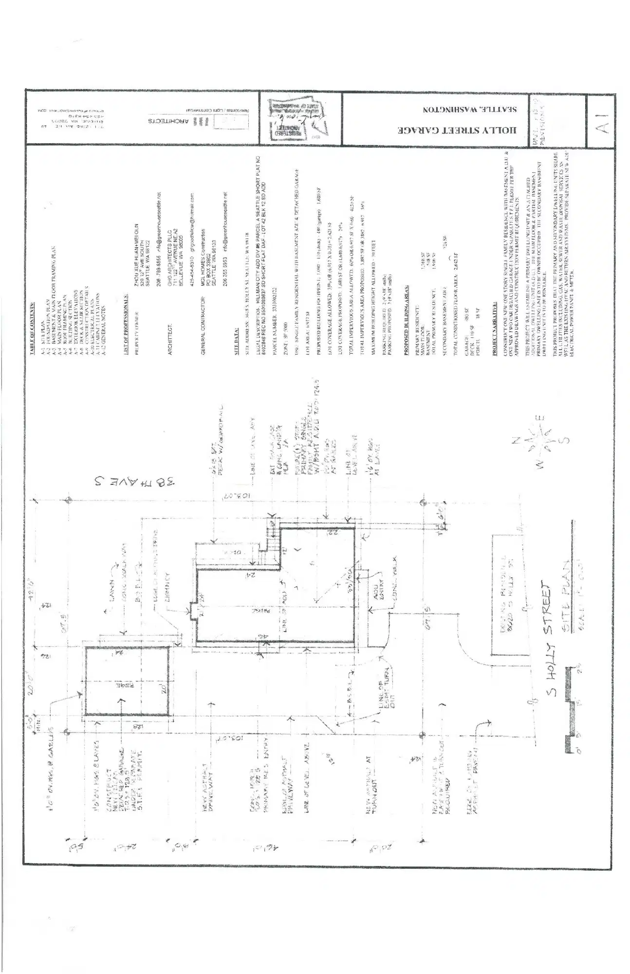 Site plan for 3618 S Holly St