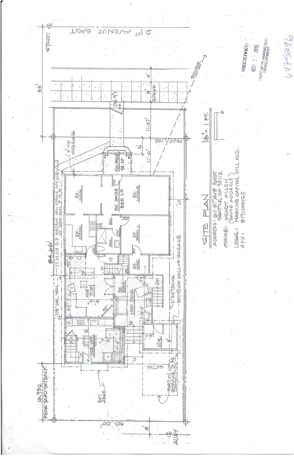Site plan for 611 21st Ave E