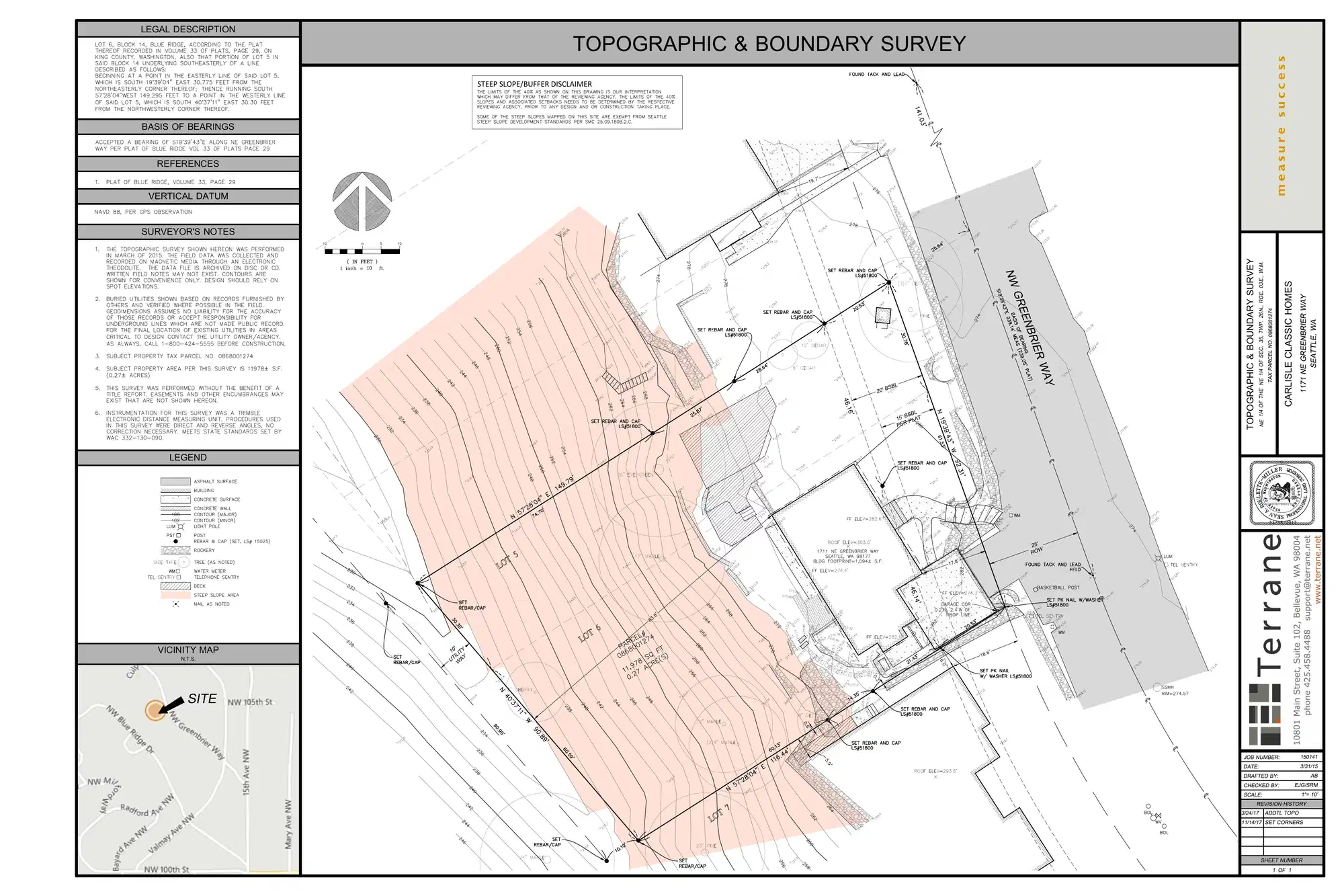 Site plan for 1711 NW Greenbrier Way
