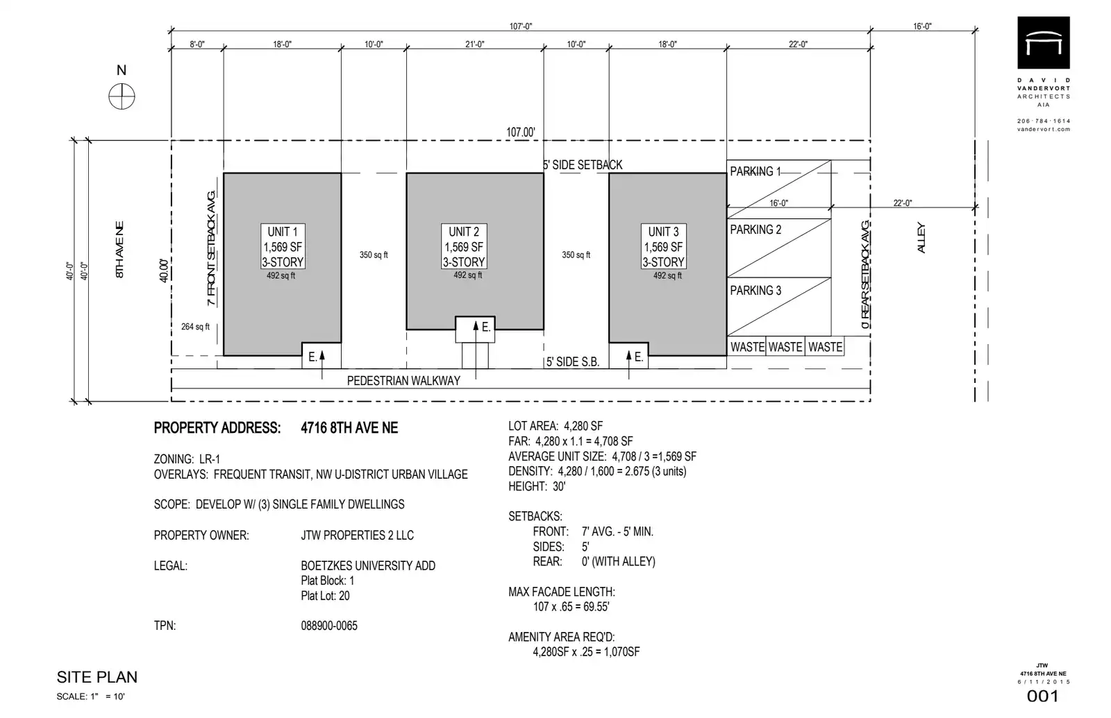 Site plan for 4716 8th Ave NE