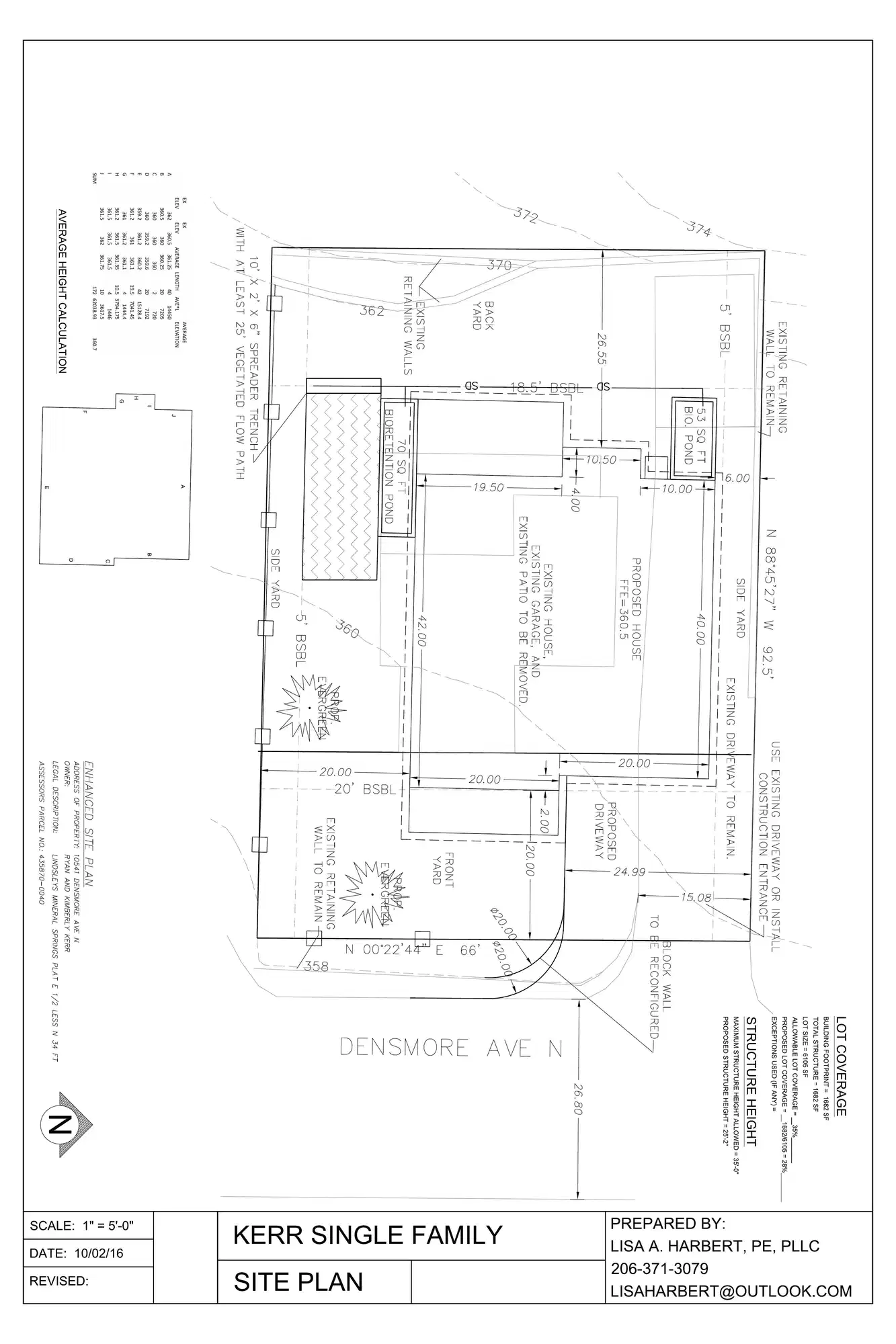Site plan for 10541 Densmore Ave N