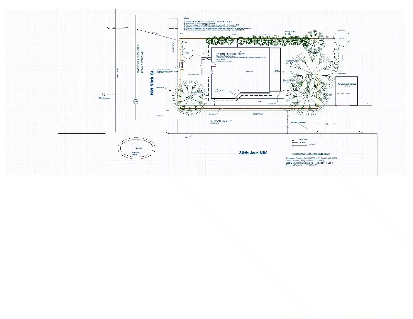 Site plan for 2859 NW 59th St