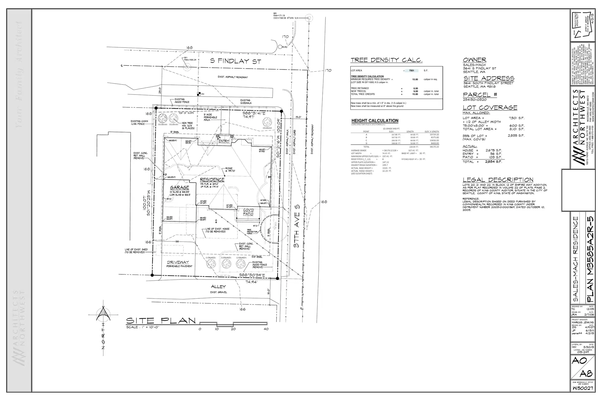 Site plan for 3641 S Findlay St