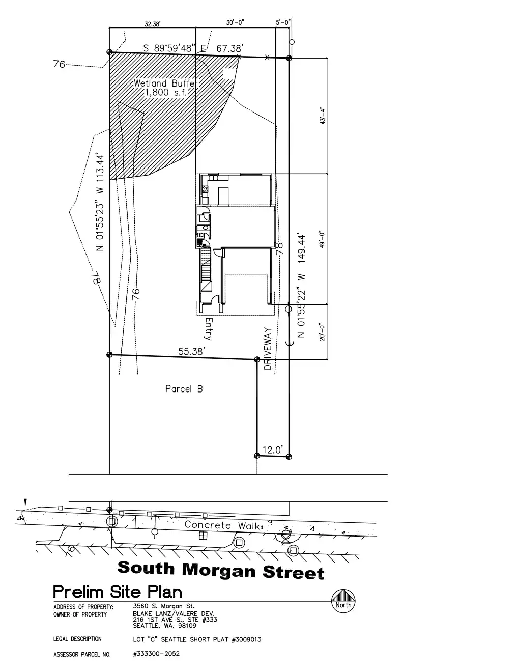 Site plan for 3560 S Morgan St