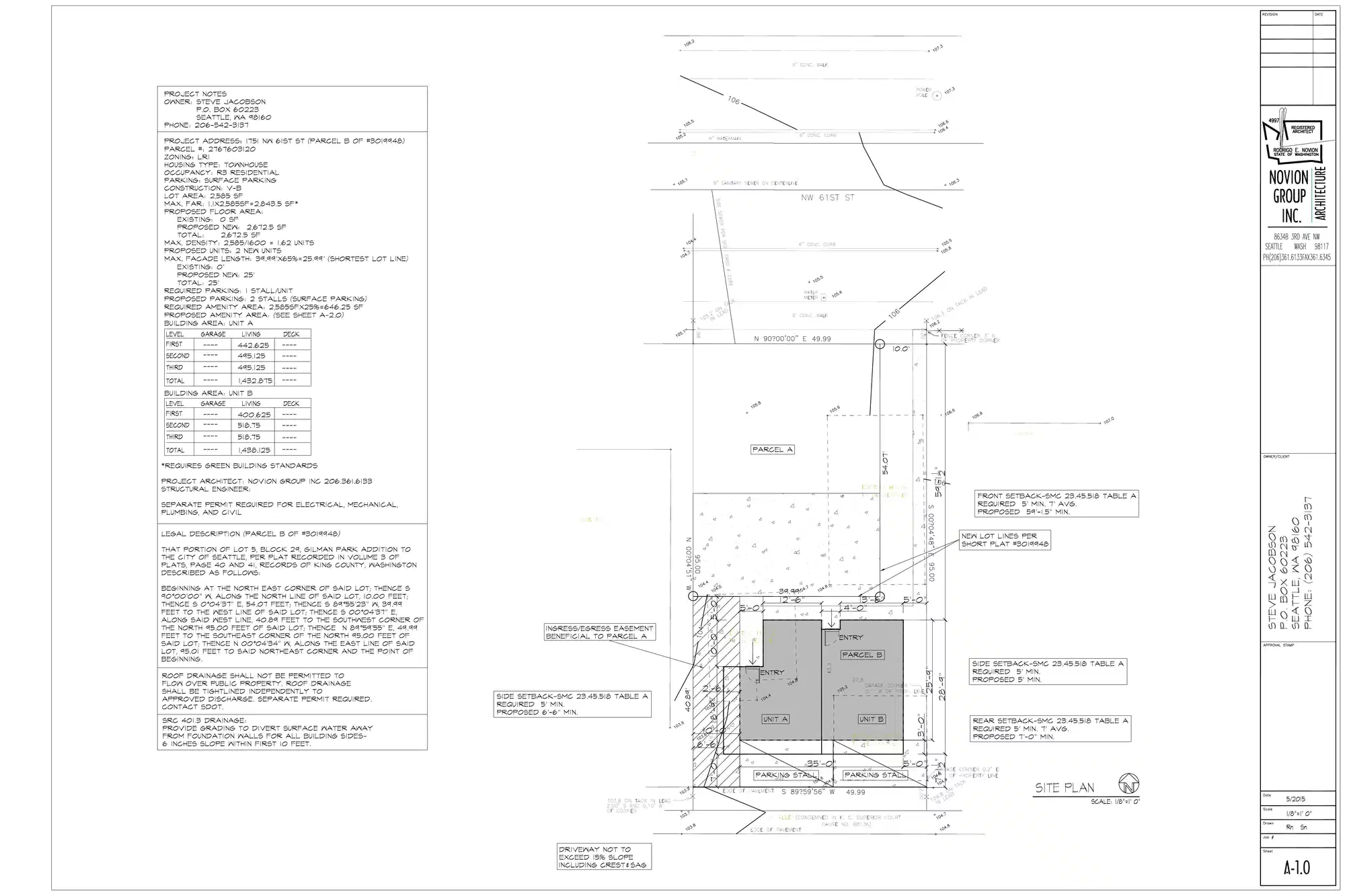 Site plan for 1751 NW 61st St
