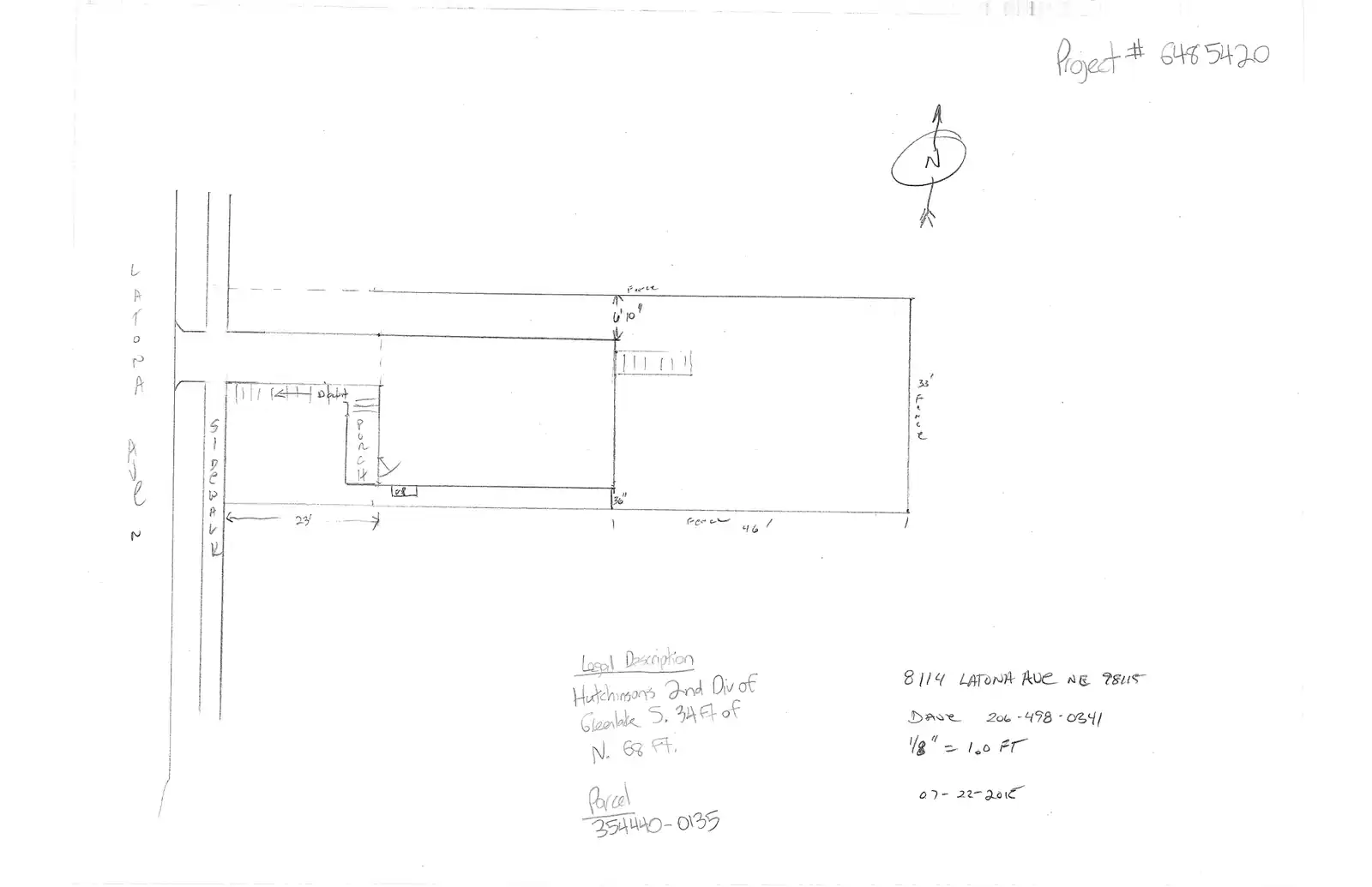 Site plan for 8114 Latona Ave NE