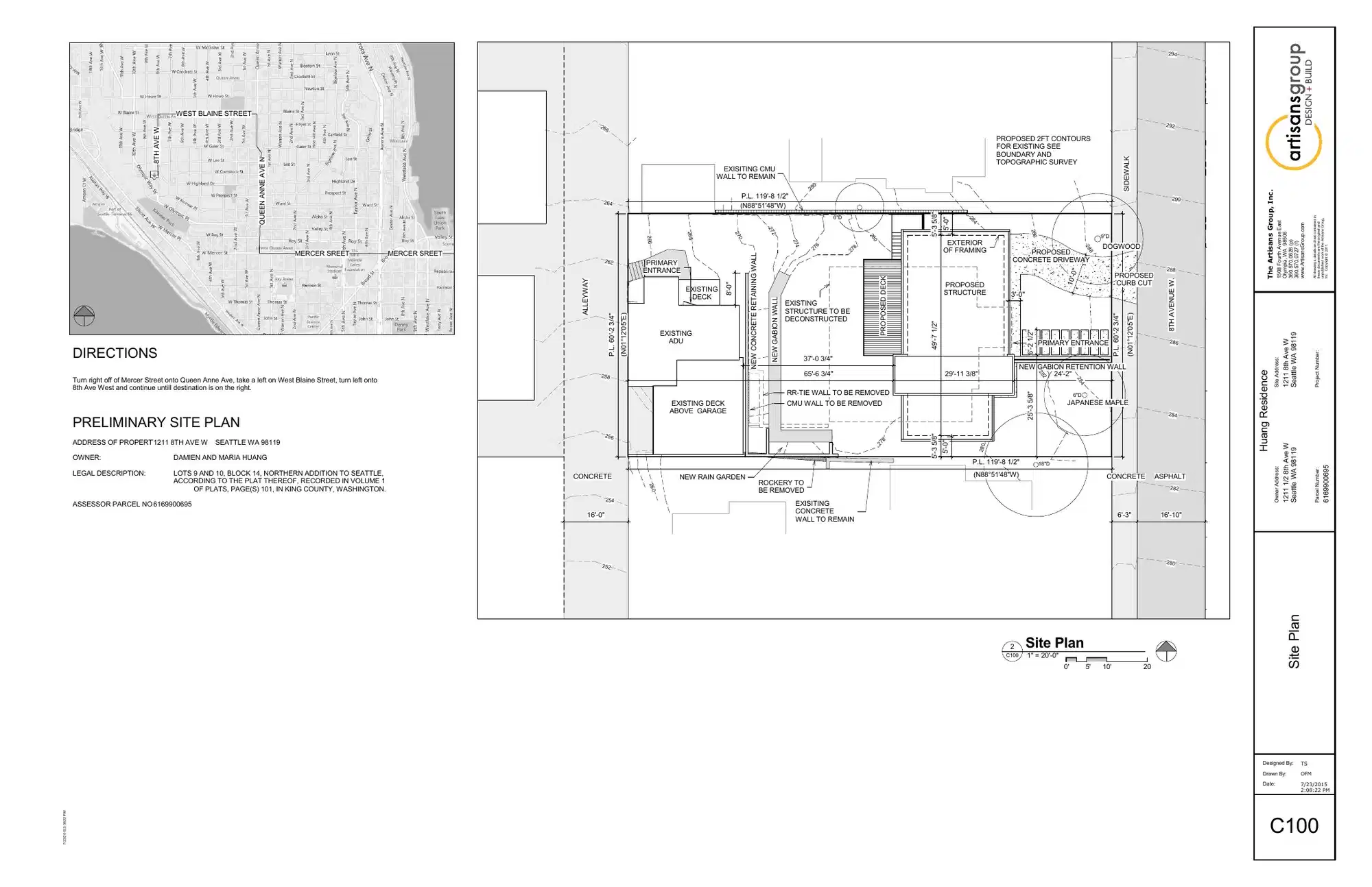 Site plan for 1211 8th Ave W