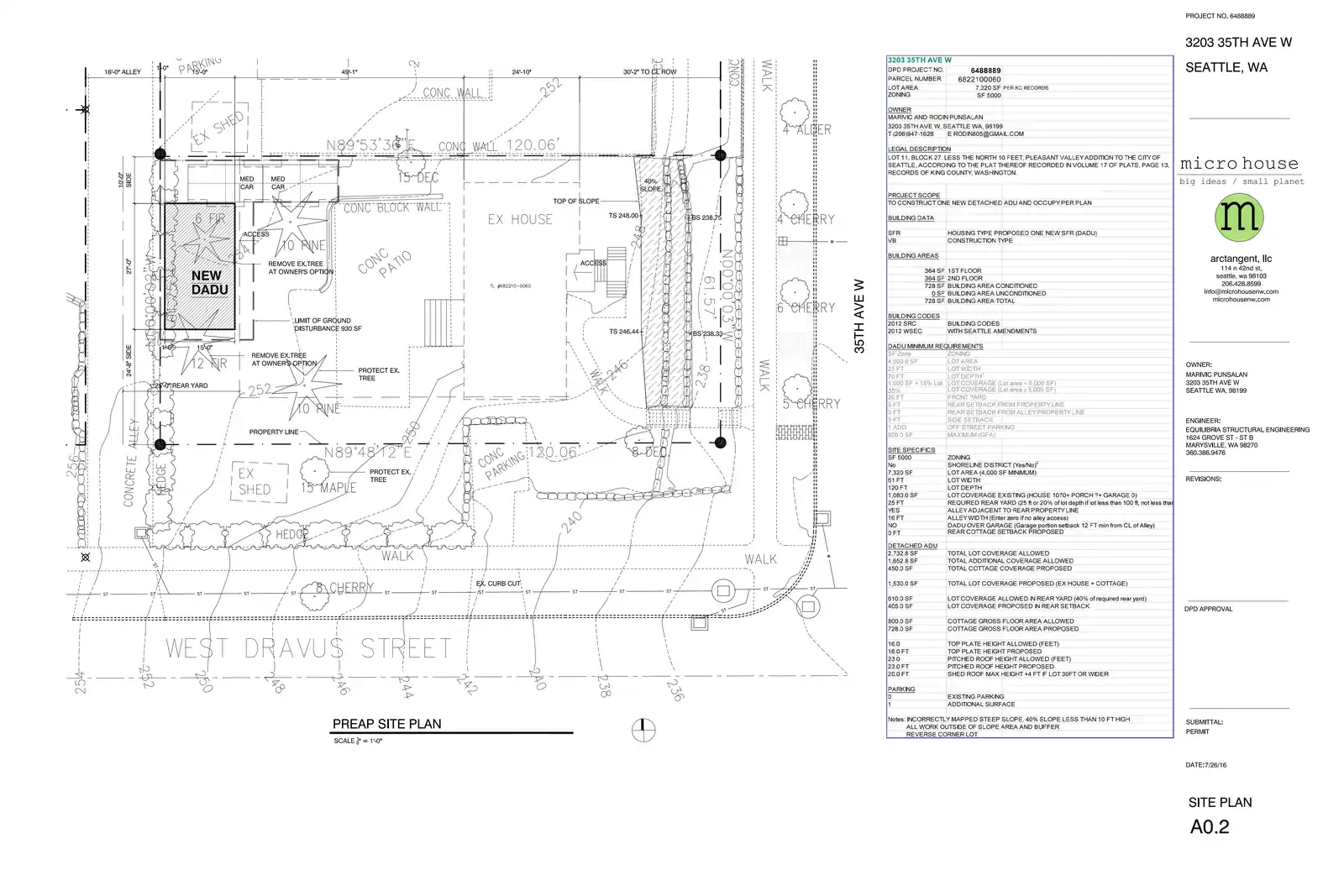 Site plan for 3203 35th Ave W