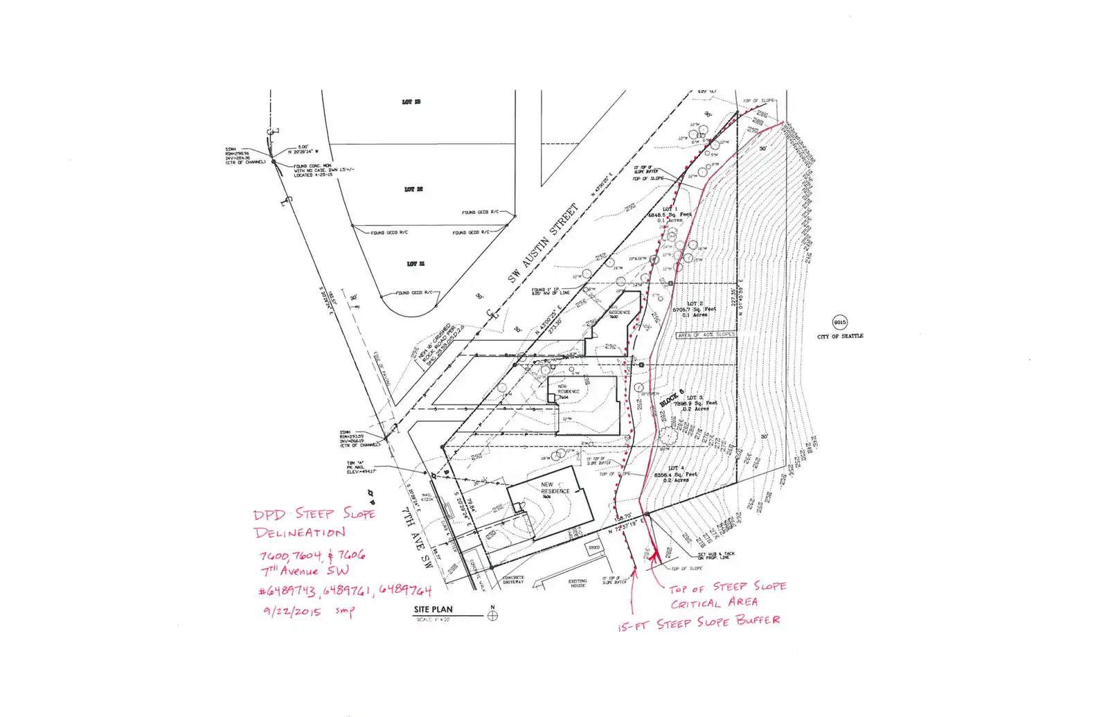 Site plan for 611 SW Austin St