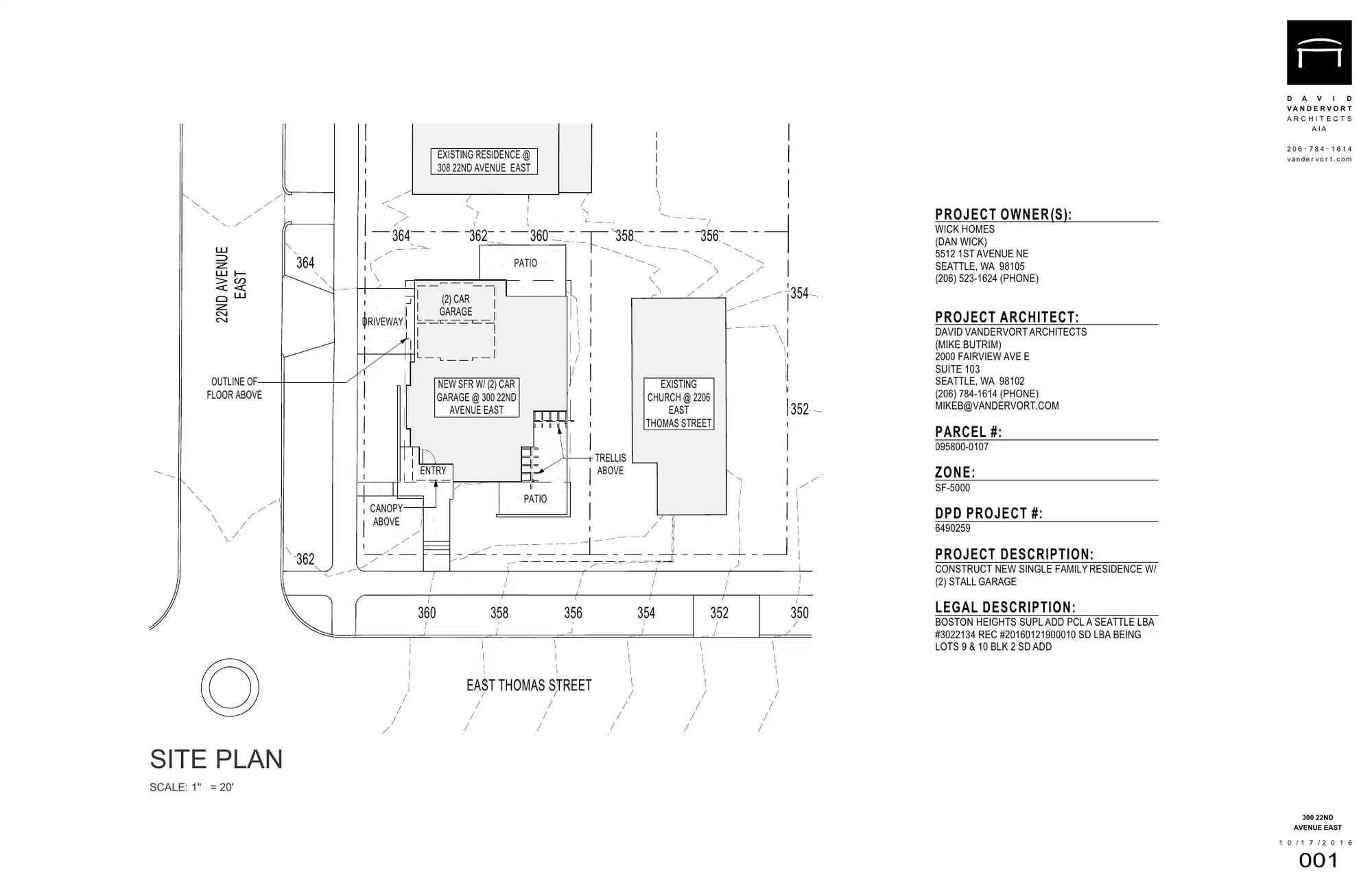 Site plan for 300 22nd Ave E