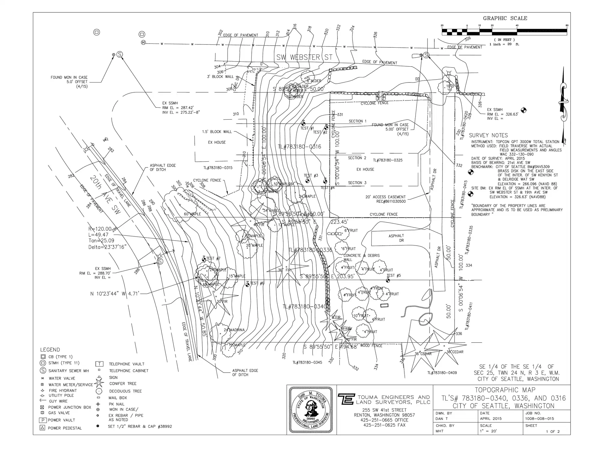 Site plan for 1927 SW Webster St