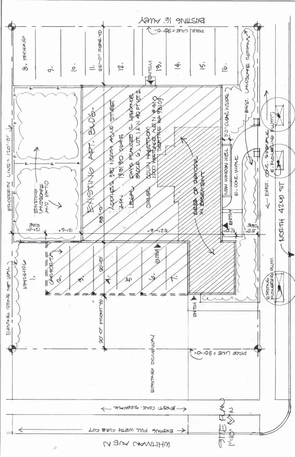 Site plan for 951 N 42nd St