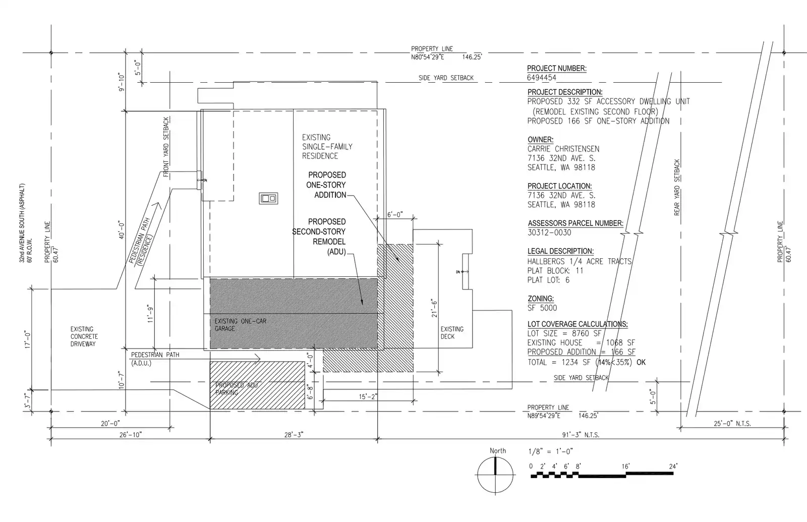 Site plan for 7136 32nd Ave S