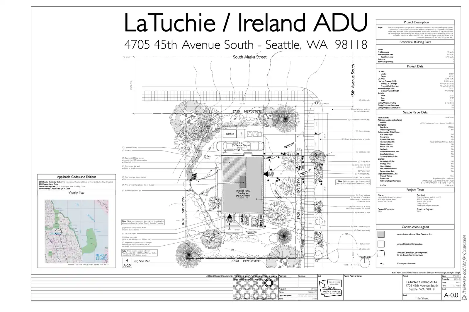 Site plan for 4705 45th Ave S