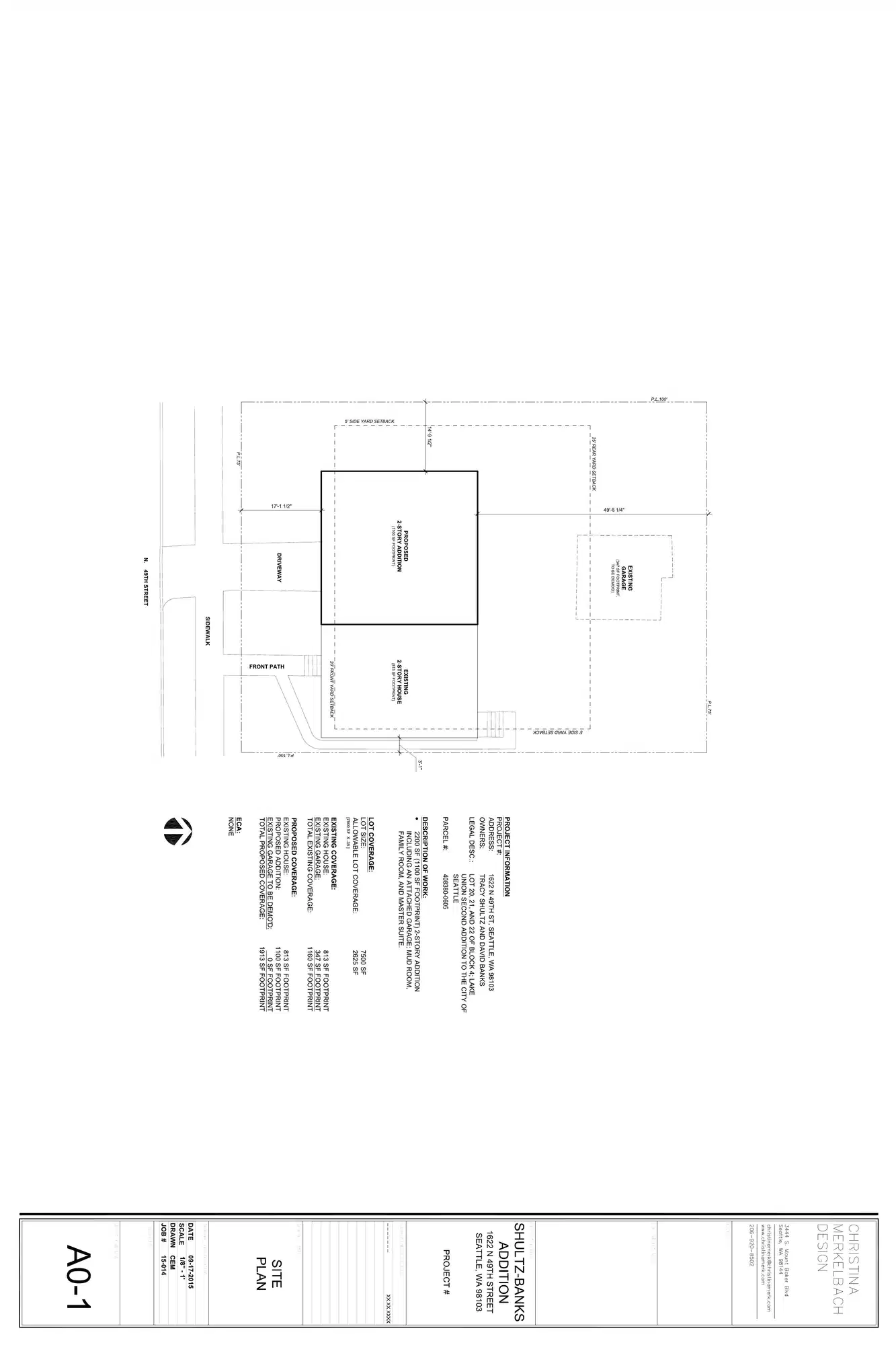 Site plan for 1622 N 49th St
