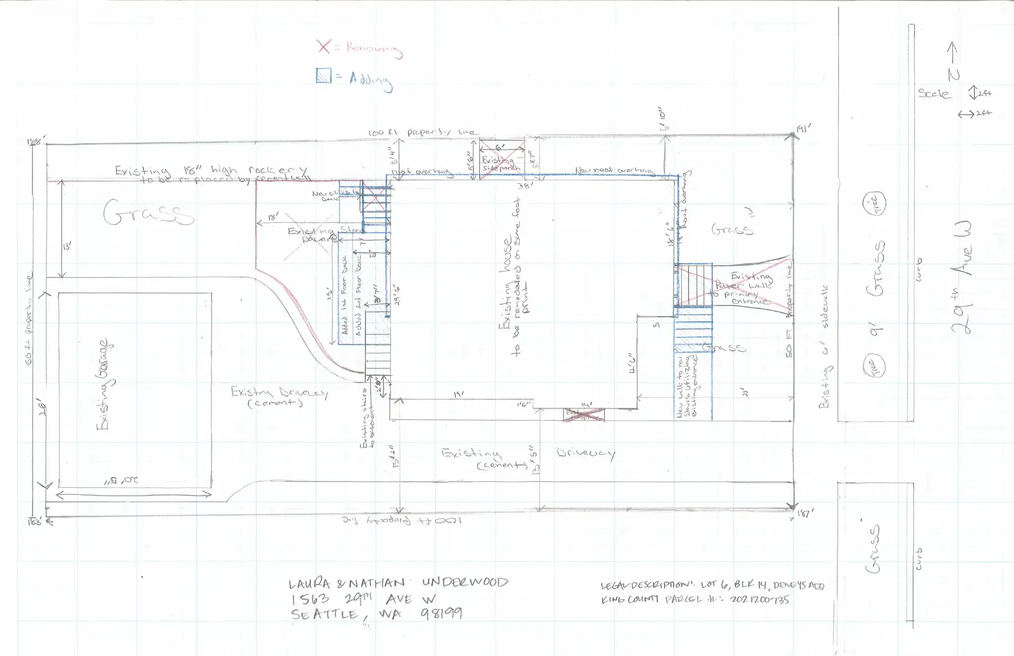 Site plan for 1563 29th Ave W