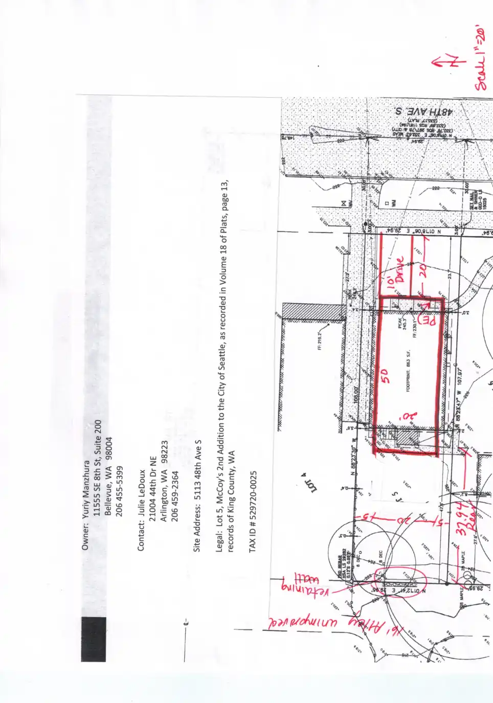 Site plan for 5113 48th Ave S