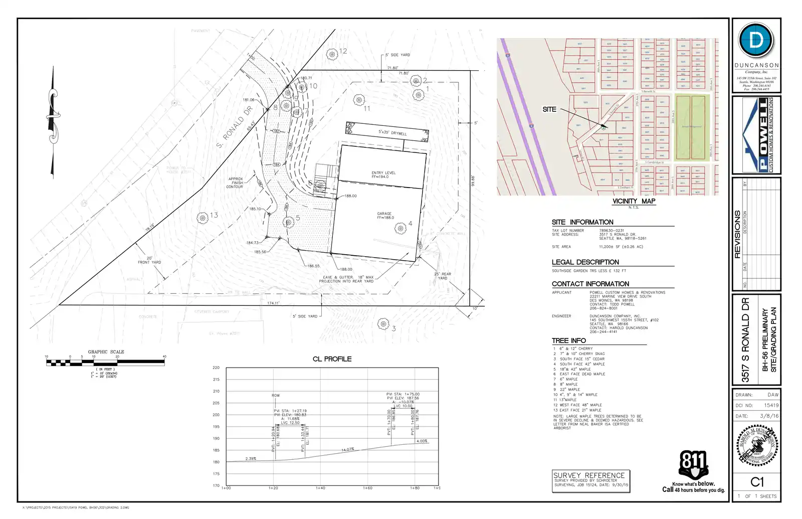 Site plan for 3517 S Ronald Dr