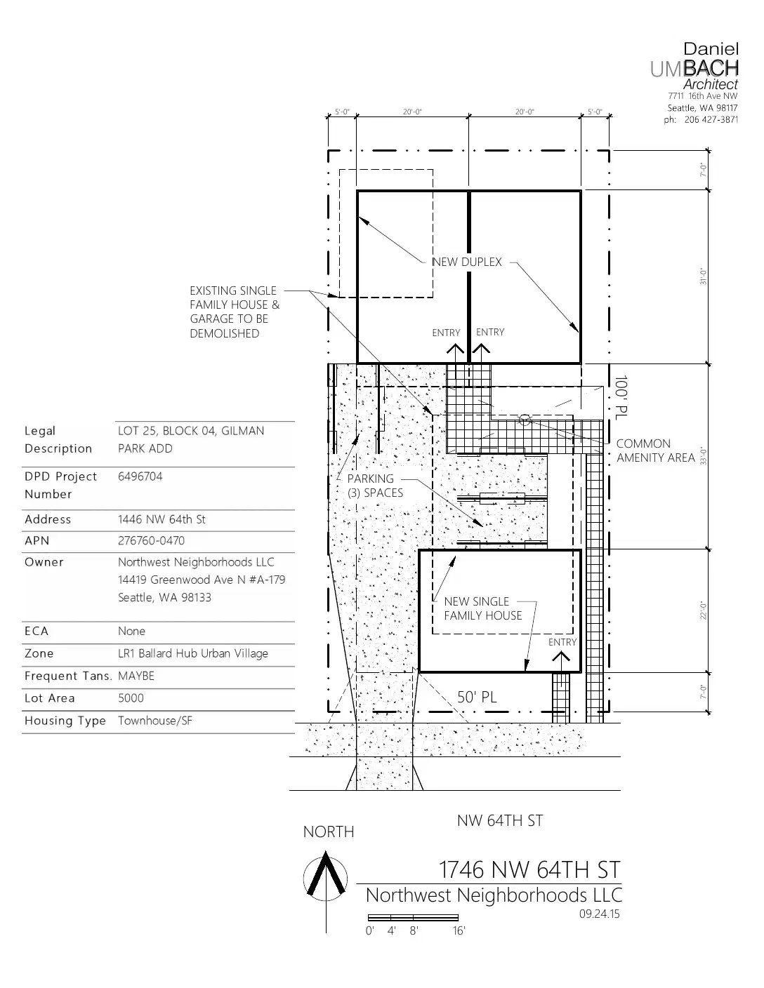 Site plan for 1744 NW 64th St