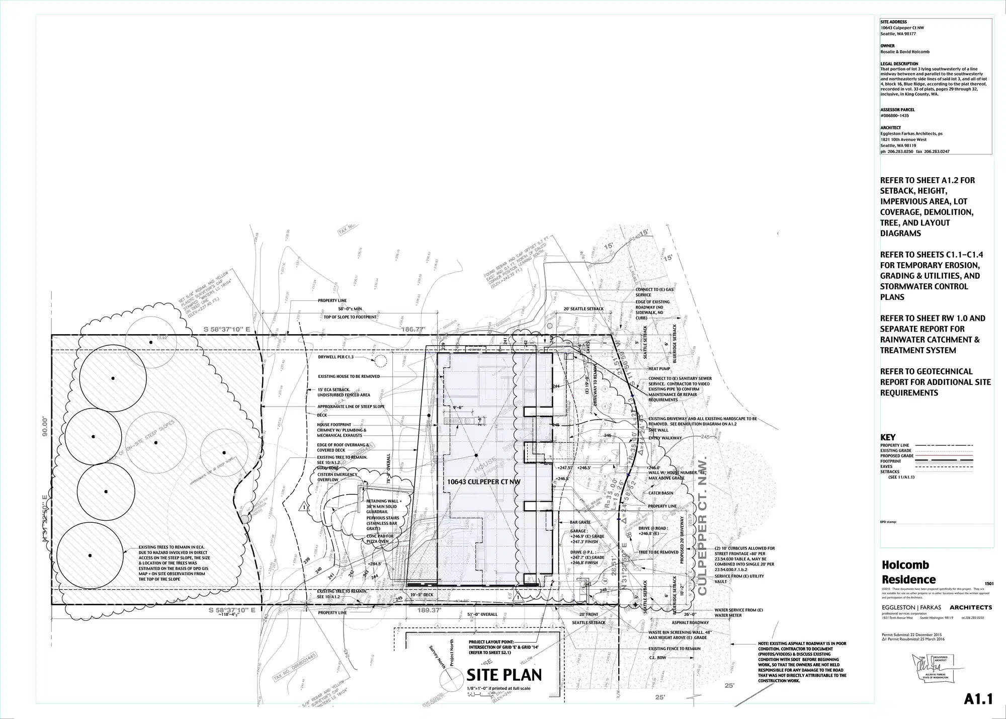 Site plan for 10643 Culpeper Ct NW