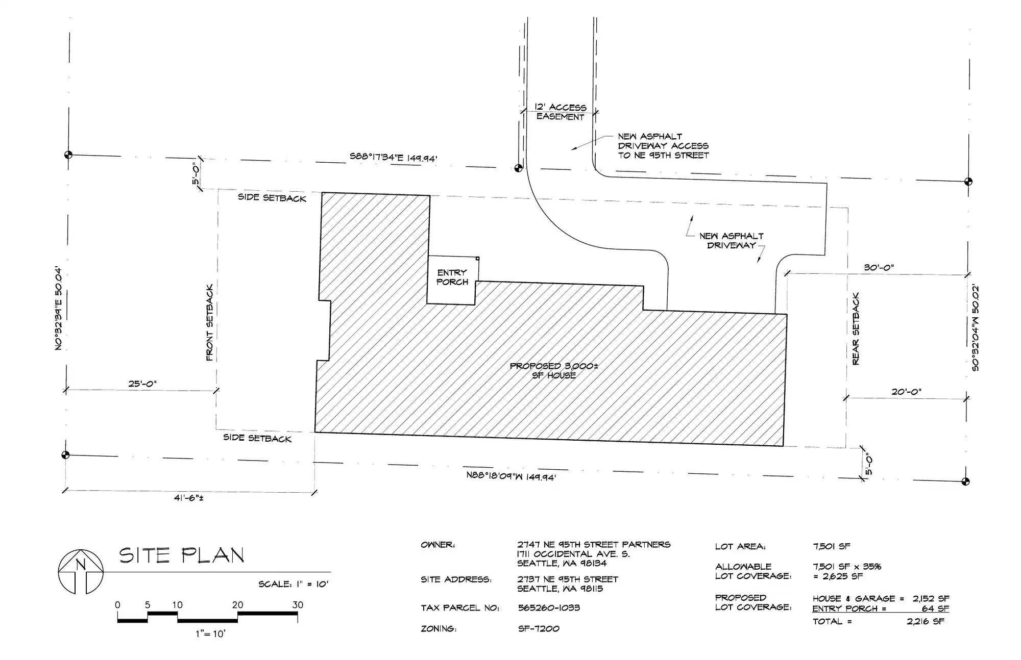 Site plan for 2737 NE 95th St