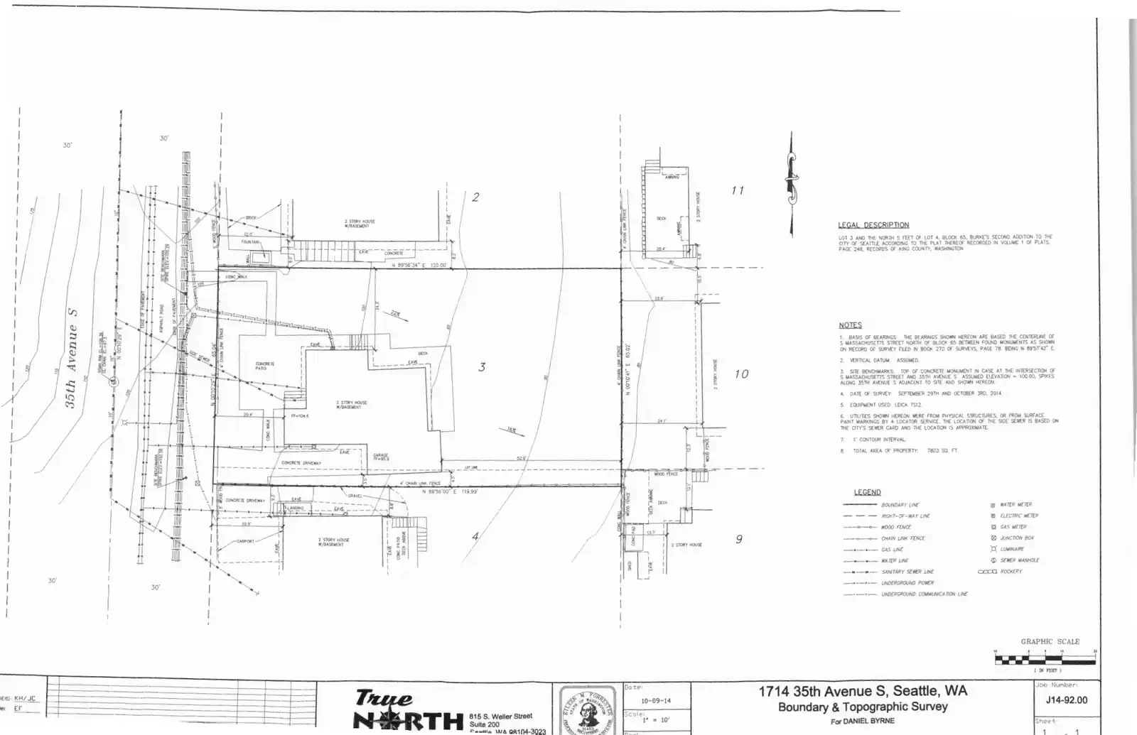 Site plan for 1714 35th Ave S